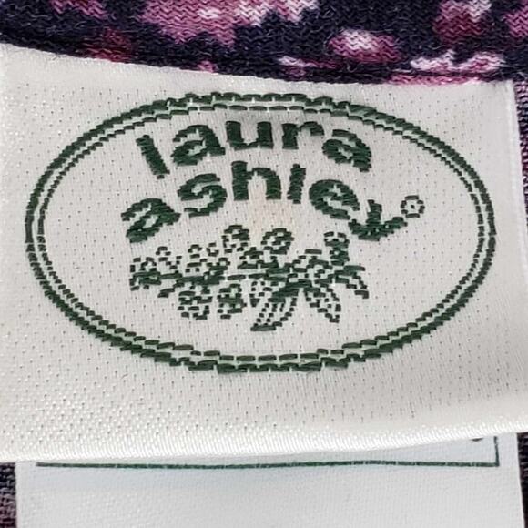 Vintage Laura Ashley Dress Modest Maxi Floral Lace Collar Button Cottage Size 10 - Picture 10 of 11